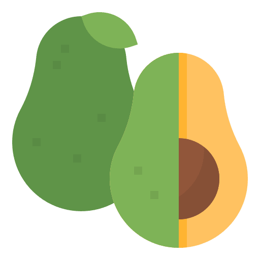 Avocado diet vegan organic icon