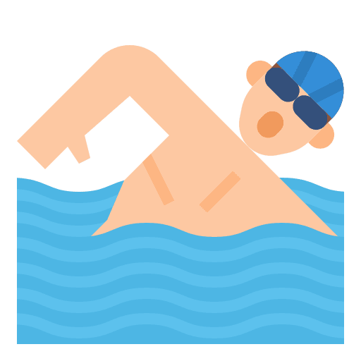 Swimming sports and competition avatar athlete icon