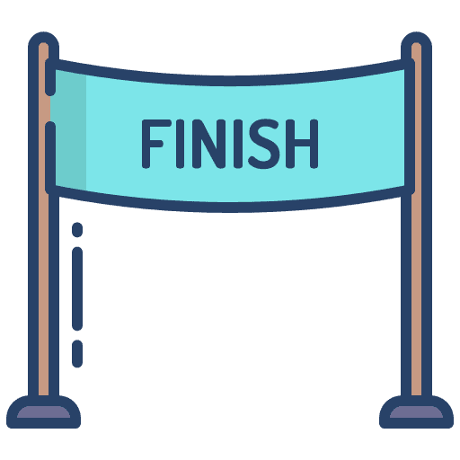 Finish line racing competition final icon