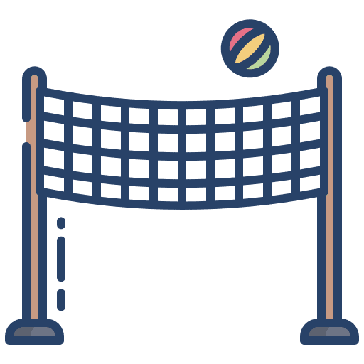 Volleyball net beach ball sport team sports and competition icon