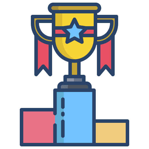 Award success place trophy icon