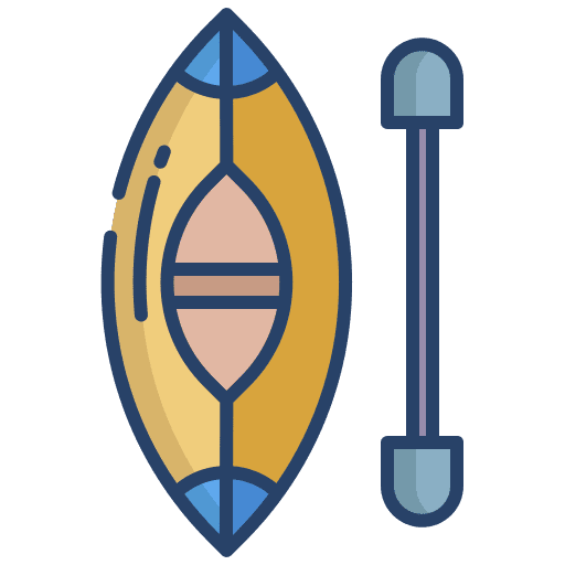Canoe sports and competition kayak transportation icon