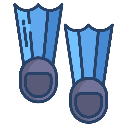 Fins swimming fins diving icon