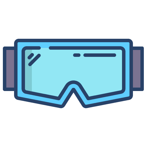 Goggles sports and competition sport protection icon