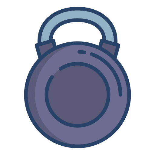 Kettlebell dumbbell training gym icon