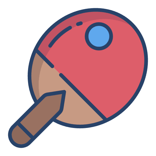 Ping pong ball sport racket icon