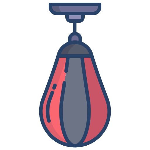 Punching ball boxing bag sports and competition fight icon