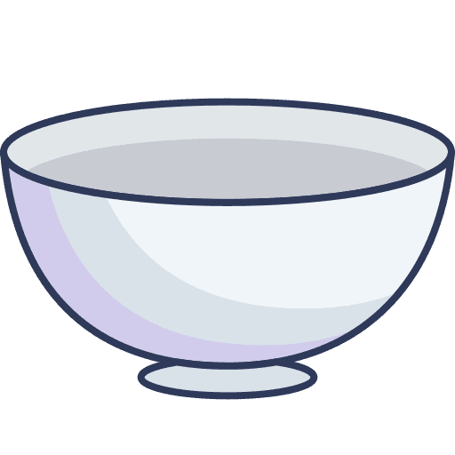 Bowl food and restaurant utensils kitchenware icon