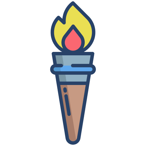 Torch fire sports and competition olympic games icon