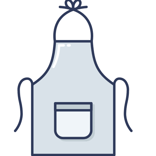Apron chef food and restaurant apron icon