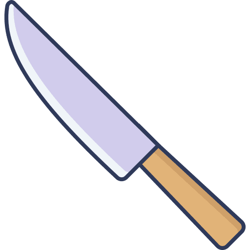 Knife cutlery cutting food and restaurant icon