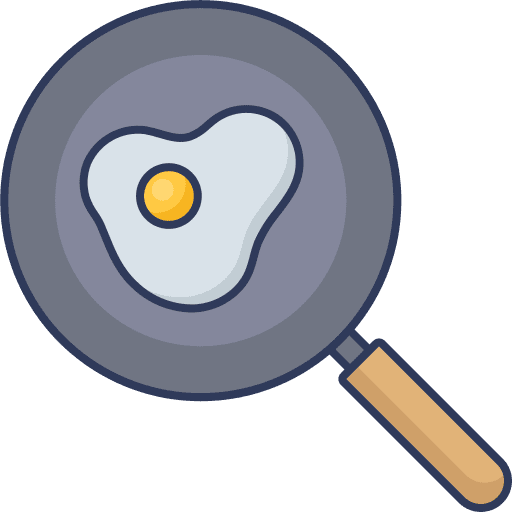 Frying pan frying pan pan egg icon