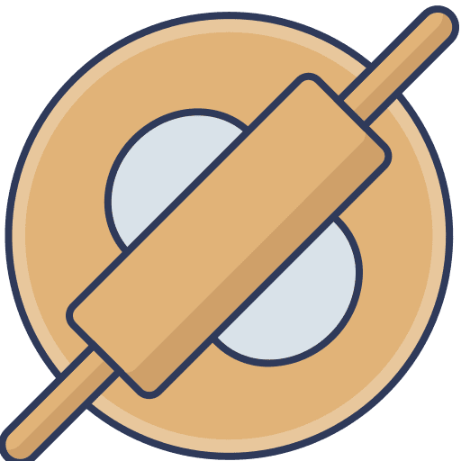 Rolling pin kitchenware dough food and restaurant icon