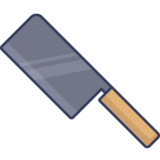 Butcher butcher cleaver knife kitchen icon