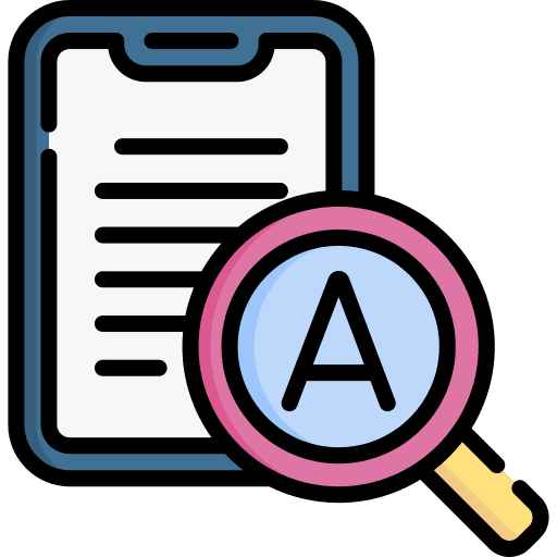 Enlargement text zoom word icon