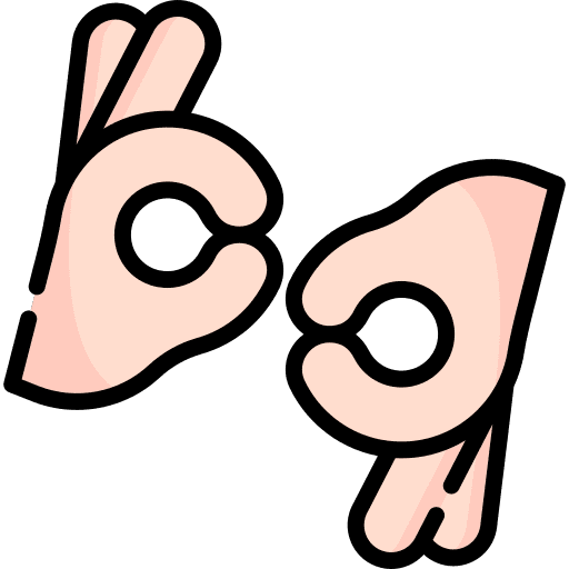 Sign language letter c sign language sign icon