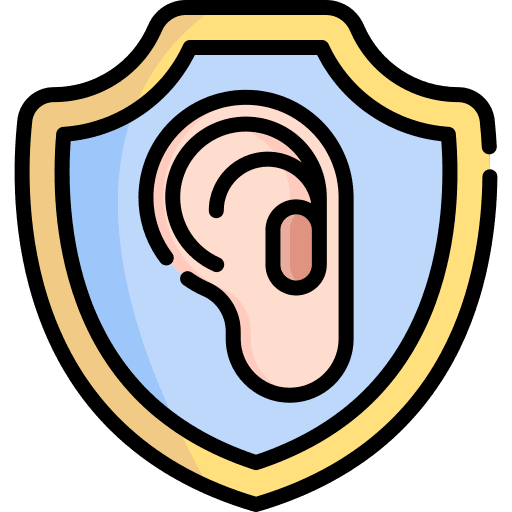 Protection healthcare and medical ears hearing icon