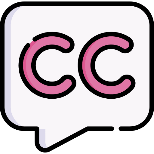 Cc closed caption speech bubble cc icon