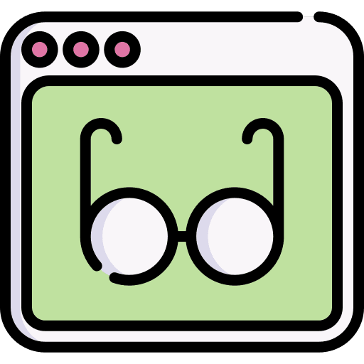 Impairment healthcare and medical window vision icon