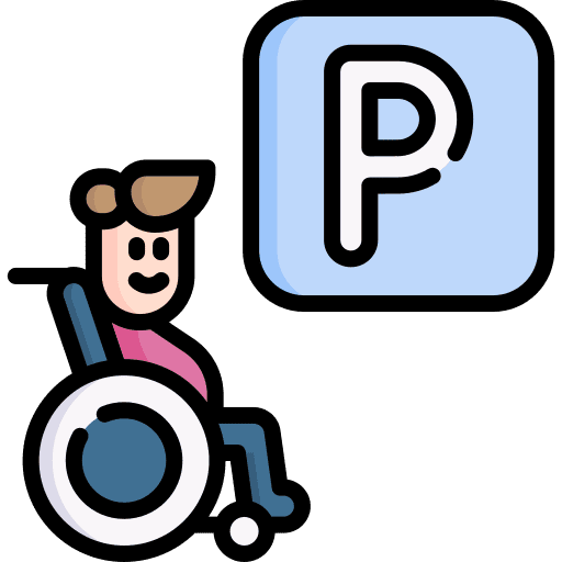 Parking bicycle parking parking wheelchair icon