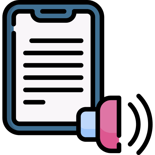 Reading reading text document icon