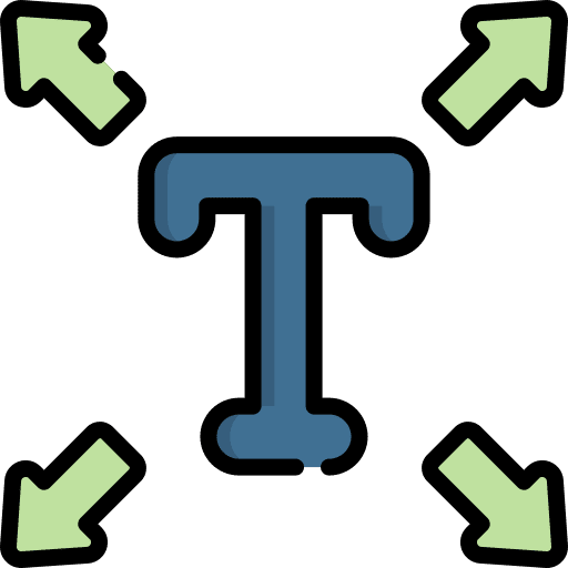 Text size letter edit tools social network icon