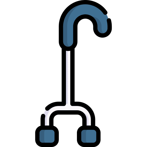 Walking stick inclusive wellness healthcare and medical icon
