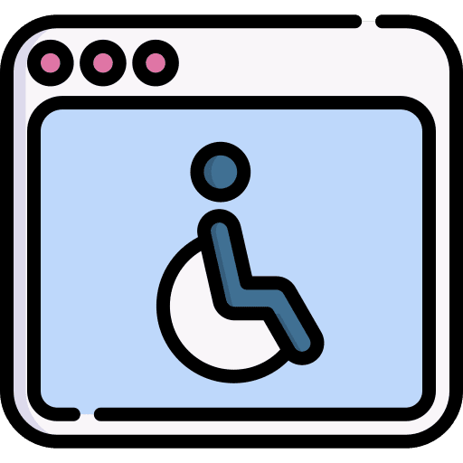 Disability wheelchair signaling sign icon