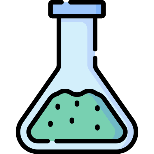 Erlemeyer flask education lab experiment icon