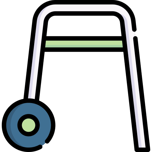 Walker elderly aid physiotherapy icon