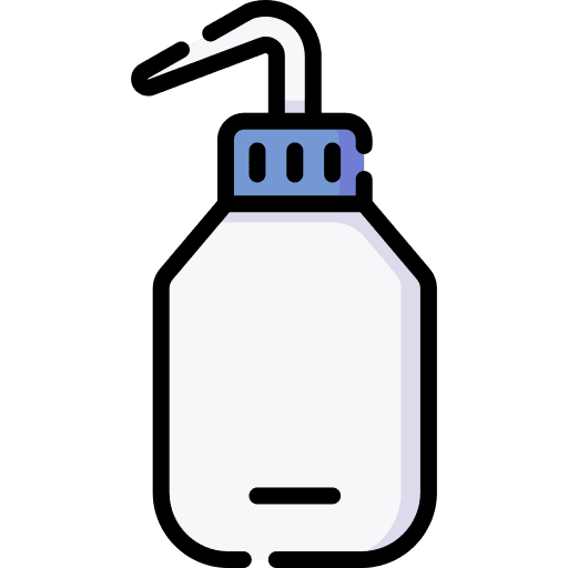 Wash bottle science lab experiment icon