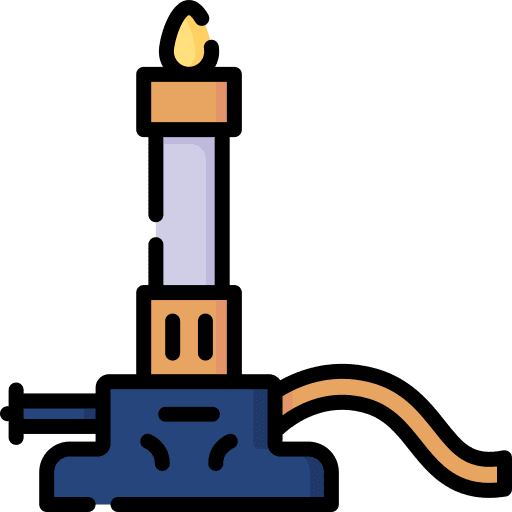 Bunsen burner chemistry science laboratory icon