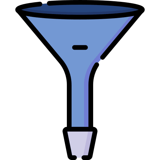 Funnel filter education science icon