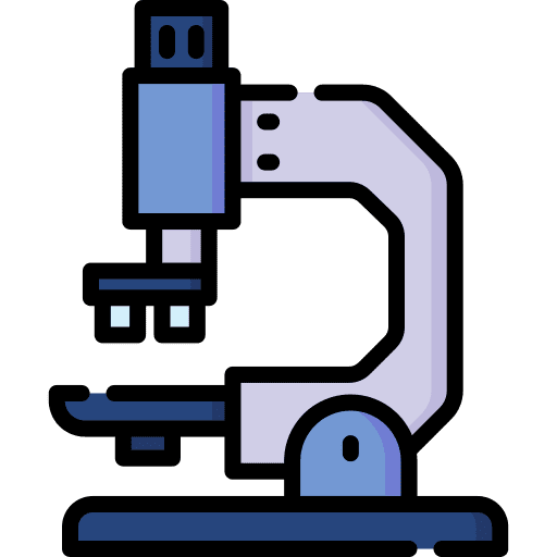 Microscope experiment research education icon