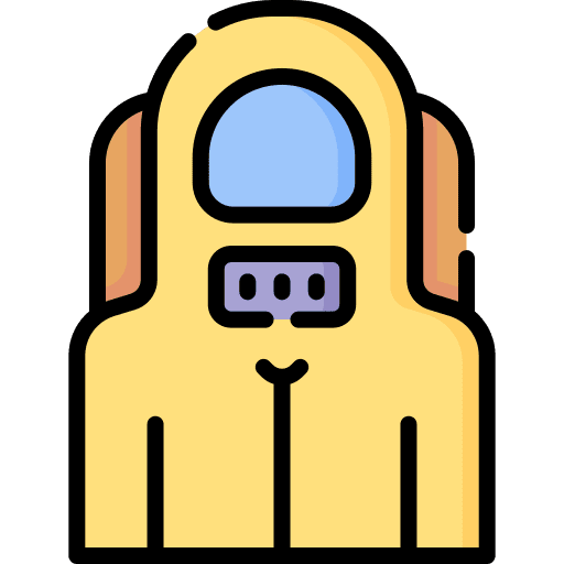 Hazmat protection mask security icon