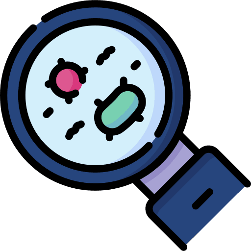 Magnifying glass science loupe search icon