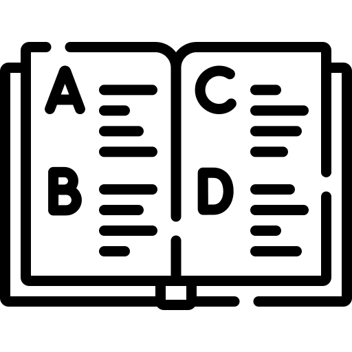 Dictionary english bookmark education icon