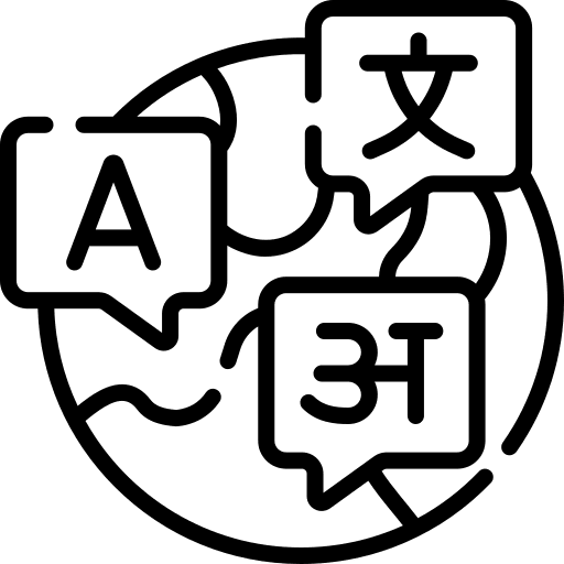 Languages translate speech bubble languages icon
