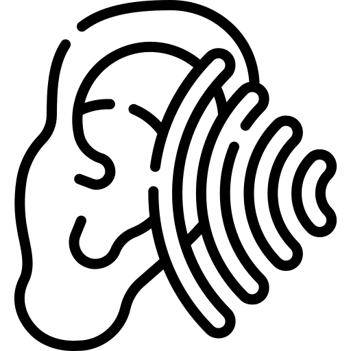 Listening linguistics learning communications icon