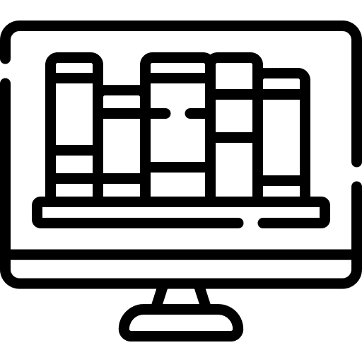 Online library online learning study literature icon