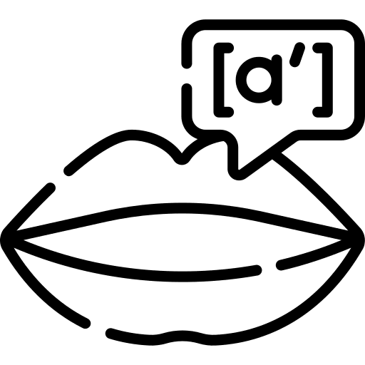 Pronunciation voice language person icon