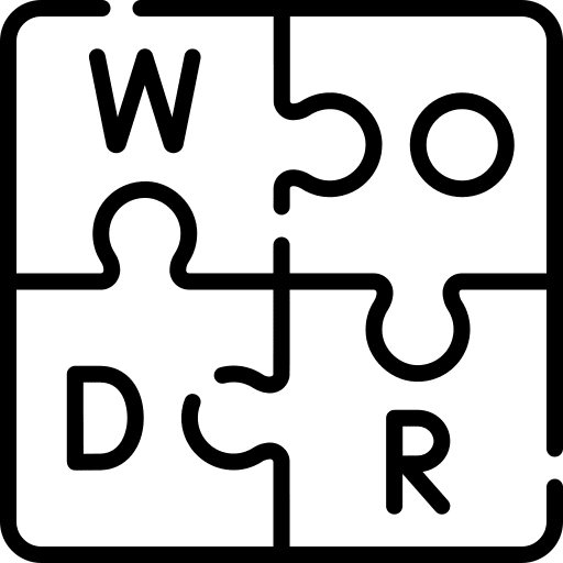 Puzzle education puzzle language icon