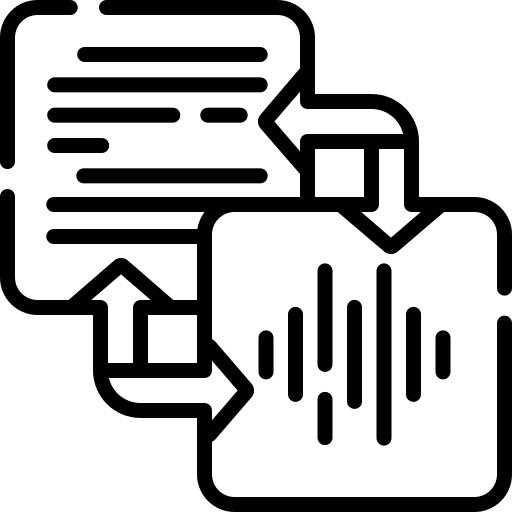 Transcript translation entertainment computer icon