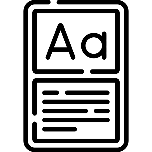 Flash card edutainment alphabet memorization icon