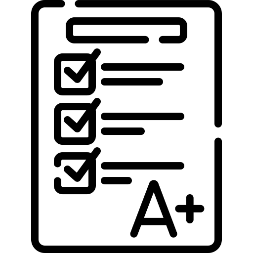 Score test qualification grades icon