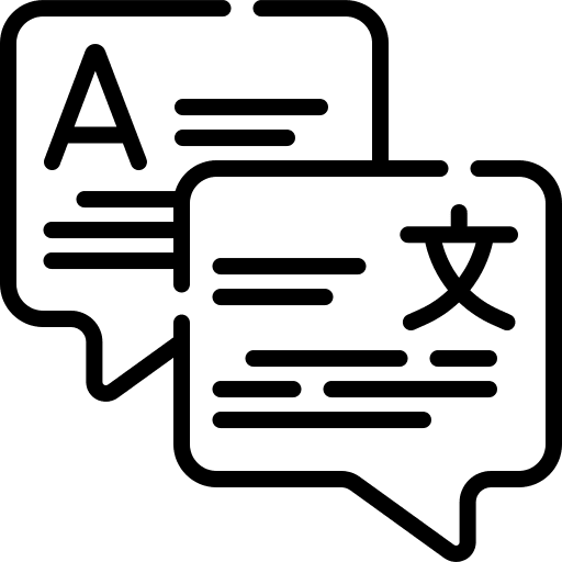 Translation education translator speech bubble icon