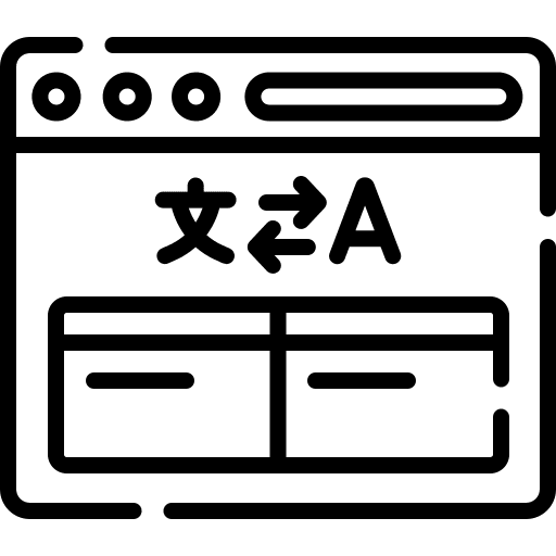 Translator seo and web multimedia translator icon