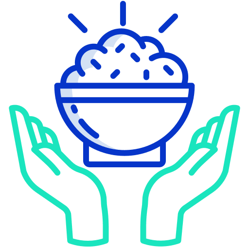 Food hot food hand solidarity icon