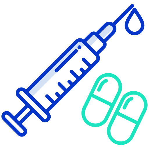 Medicine drugs vaccine inject icon