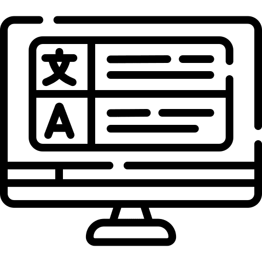 Online lesson lesson translator elearning icon